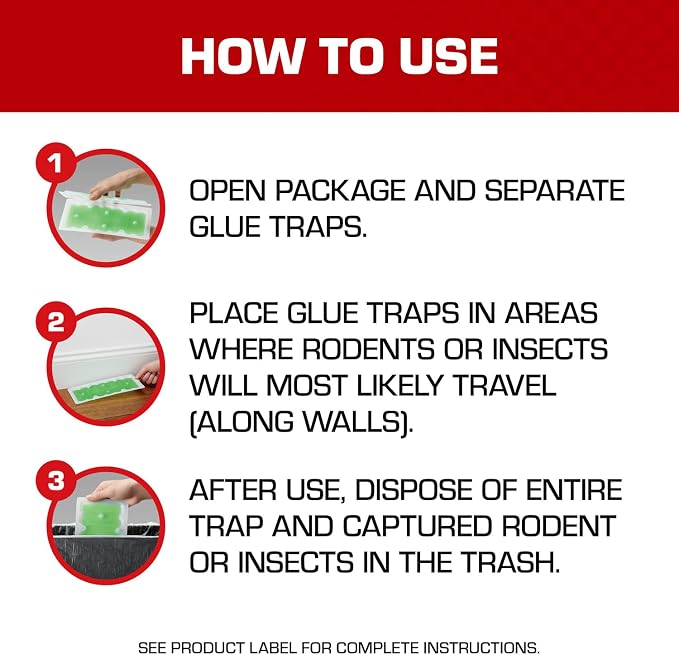 Tomcat Super Hold Glue Traps Rat Size, 2 Traps | For Rats, Mice, Snakes, Cockroaches, Spiders, and Scorpions, Ready-To-Use