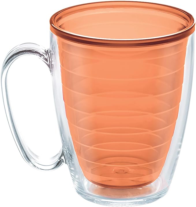Tervis Clear & Colorful Tabletop Made in USA Double Walled Insulated Tumbler Travel Cup Keeps Drinks Cold & Hot, 16oz Mug, Citrus Sunrise | Made in USA, Double-wall Insulated, Coffee & Matcha Stays Hot, Shatterproof, BPA-Free, Dishwasher Safe, Gifts un...