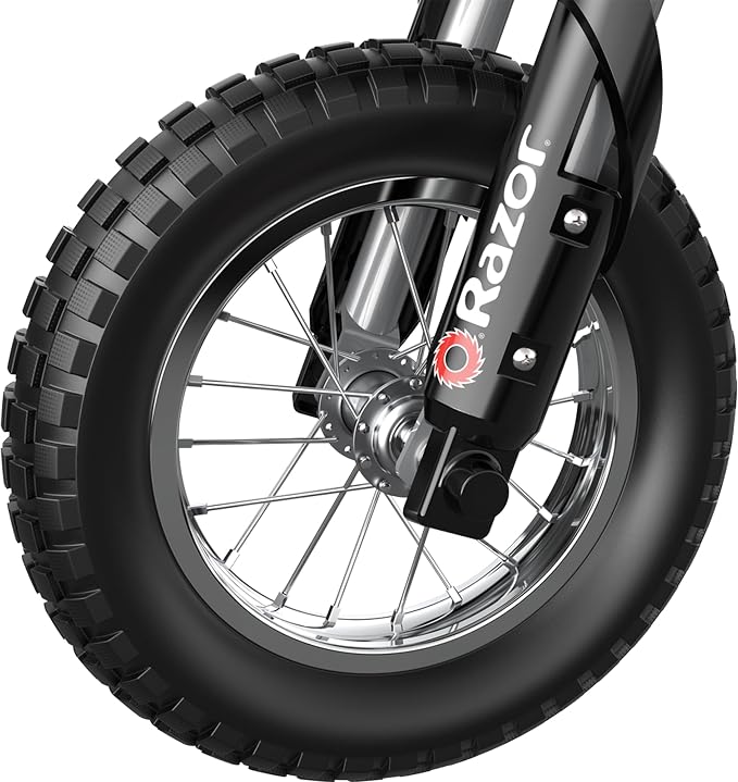 Razor MX400 Dirt Rocket Kids Ride On 24V Electric Toy Motocross Motorcycle Dirt Bike, Speeds up to 14 MPH, Black (2 Pack)