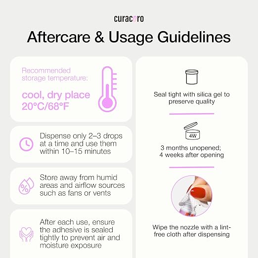 Curacoro UV Lash Glue for Eyelash Extensions, UV Instaset Clear | 5ml Clear UV Glue, Instant Curing Low-Odour, 6-Week Retention