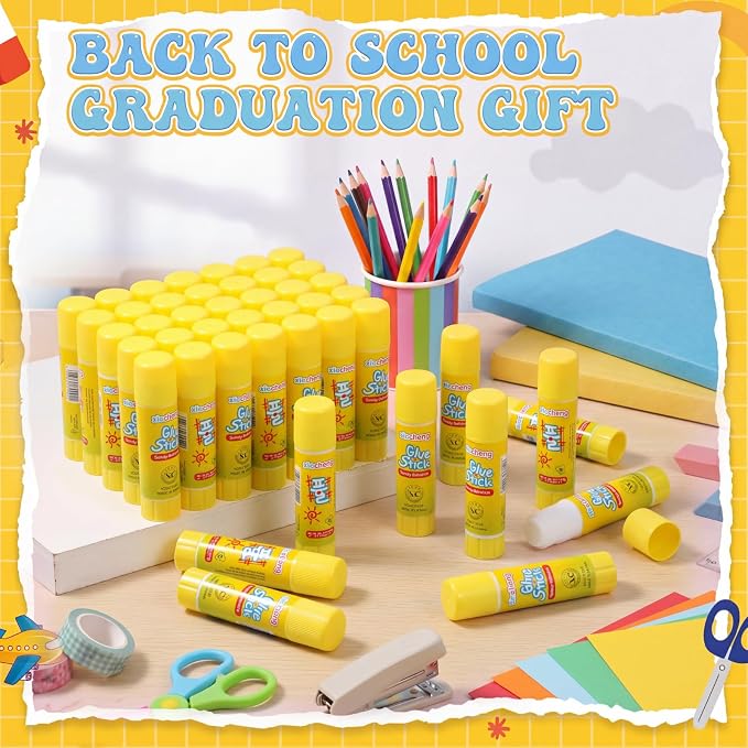 Zubebe 0.25 oz White Glue Sticks in Bulk for Classroom, Washable Glue Stick for Crafts Home Back to School Students Teachers Employees Scrapbooking Crafting Supplies (1000 Pcs)