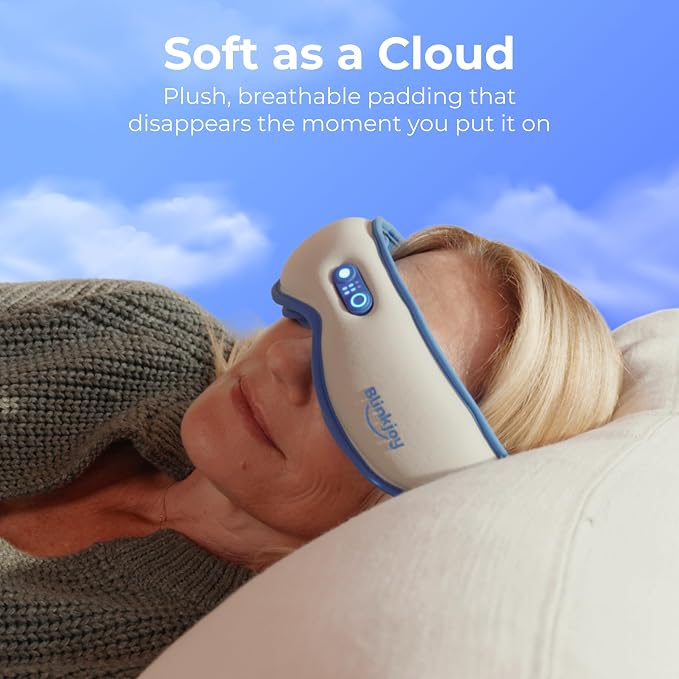 Blinkjoy Rechargeable Heated Eye Mask for Dry Eyes – Cordless Warm Compress for MGD, Styes & Eye Strain – Optometrist Recommended for Dry Eye Relief