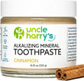 Uncle Harry's Cinnamon Remineralizing Toothpaste | Natural Whitening Tooth Paste Freshens Breath & Promotes Enamel | 8.25 oz Glass jar