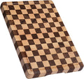 Cutting Boards for Kitchen, Checkered Cutting Board Upgraded, Acacia Wood Chopping Board with Juice Grooves & Handles, Large Butcher Block Serving Tray with Gift Box, 17"X12"X0.8"