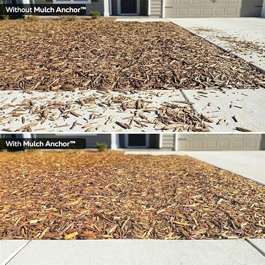 Dominator Mulch Anchor 5 Gallon - Mulch Glue for Landscaping | Mulch Glue Spray for Rubber Mulch, Wood Chips, Pine Straw, Cedar & Cypress | Ready to Spray Heavy Duty Landscape Glue