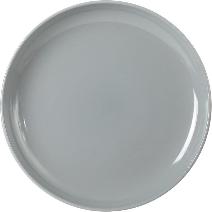 Gibson Home Rockaway 12 Piece Plates and Bowls Matte Outside/Shiny Inside Glaze Service for 4 Dinnerware Set - Blue - Dishwasher and Microwave Safe