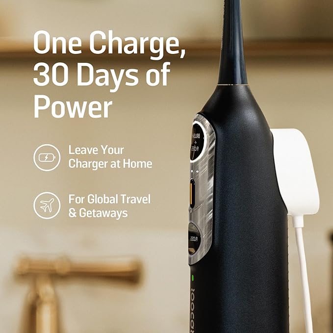 Soocas NEOS II Ultra – Electric Toothbrush with Water Flosser Combo, 3-in-1: Flosses, Vibrates and Oscillates, Flossing Toothbrush for Adults, Cordless Water Flosser for Travel, Midnight Blue