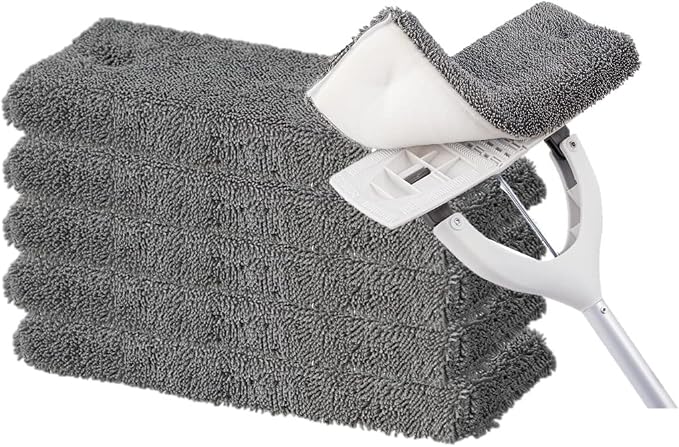 Superio Microfiber Mop Head Replacement for Self-Wring Miracle Mop, Microfiber Cleaning Pad, Mop Refill, Self Wringing Mop (6 Pack)