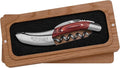 Laguiole En Aubrac Sommelier Waiter's Corkscrew, Red Pakawood Handle, Wine Opener With Foil Cutter & Bottle Opener