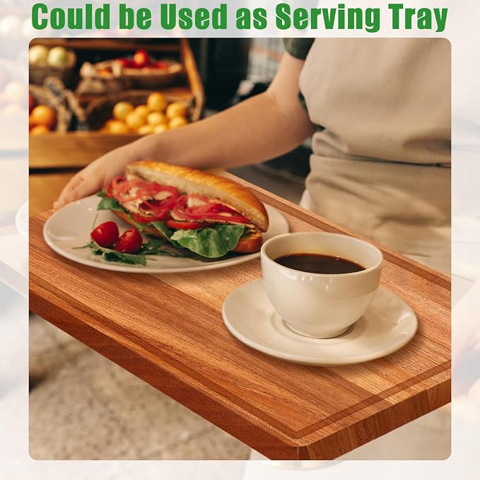 Eaasty 12 Set Extra Large Plain Cutting Board Bulk Heavy Duty Wood Cutting Boards Set with Juice Groove for Mother's Day Kitchen Gifts Wedding Crafts, Pre Oiled(Walnut,14" x 11")
