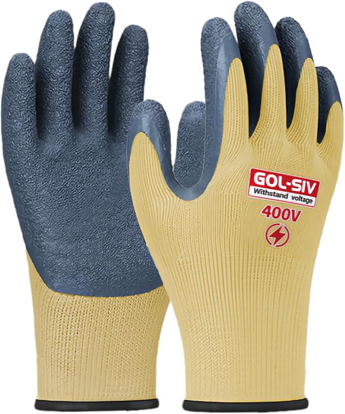 Electrical Insulated Gloves XL - 400V Low Voltage Electrician Safety Gloves, Rubber Non Slip Work Gloves For Men