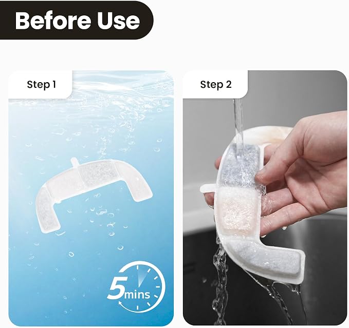 Cheerble Pumpless Pet Water Elfin Fountain E1 Lite Replacement Filter-8-Pack