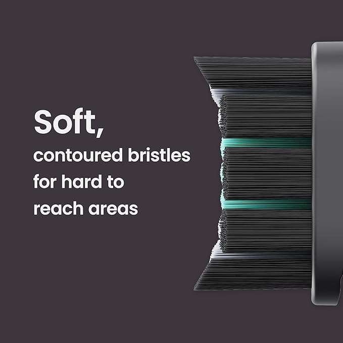quip Ultra and Ultra Lite EasyClick Brush Pod Refill Heads - 4 Pack - Verified quip Brush Head Refills for Sonic Electric Toothbrushes - Soft Bristles, Compact - Last 3 Months Each - Black