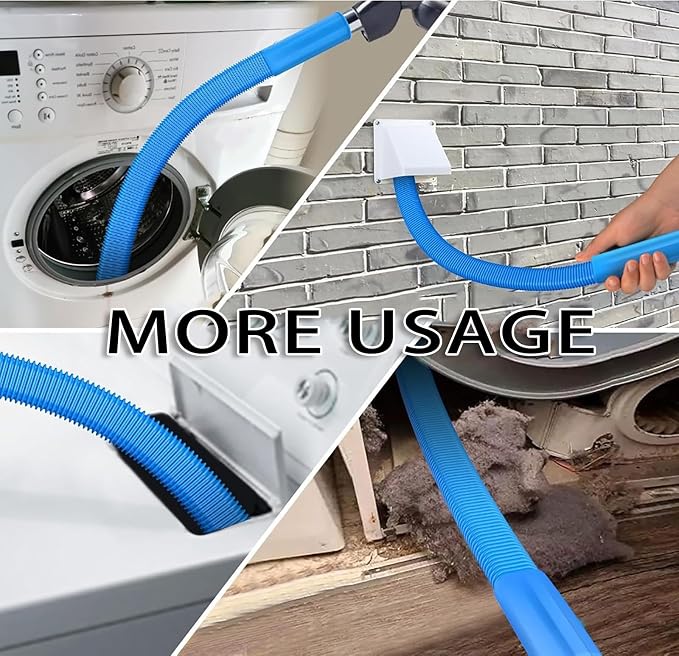 Universal Dryer Vent Cleaner Kit Vacuum Hose Attachment for Beam Serenity Series 2018–2026, Flexible Lint Remover with Long Brush, Washing Machine & Tight Spaces
