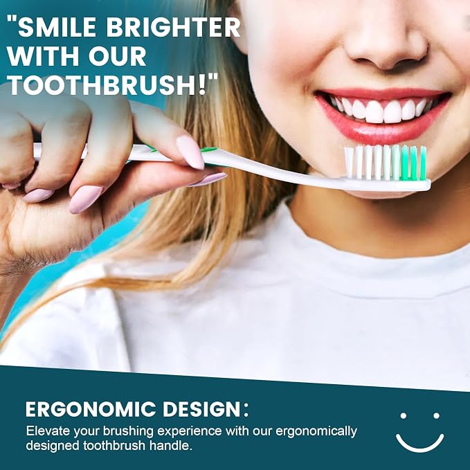 Navona 600 PCS Premium Toothbrushes Bulk, Individually Wrapped Toothbrushes, Disposable Toothbrush, Medium Soft Bristle Bulk Toothbrushe for Travel Hotel Donation, Ergonomics Handle