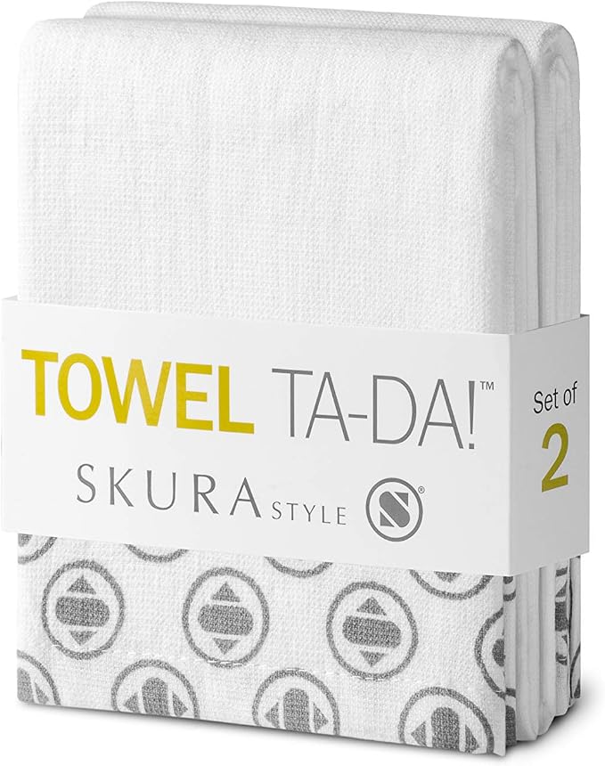 Skura Style Ultimate Kitchen Cleaning Tool Kit — 4 Odor Free Kitchen Sponges + 4 Heavy-Duty Scouring Pads + 10 Lint-Free Microfiber Wipes + 2 Dual-Sided 100% Cotton Kitchen Towels