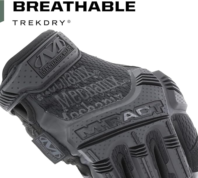 Mechanix Wear M-Pact Fingerless Tactical Impact Resistant Gloves - Impact Protection & Vibration Absorption - Heavy Duty - Machine Washable - Medium - Covert Black