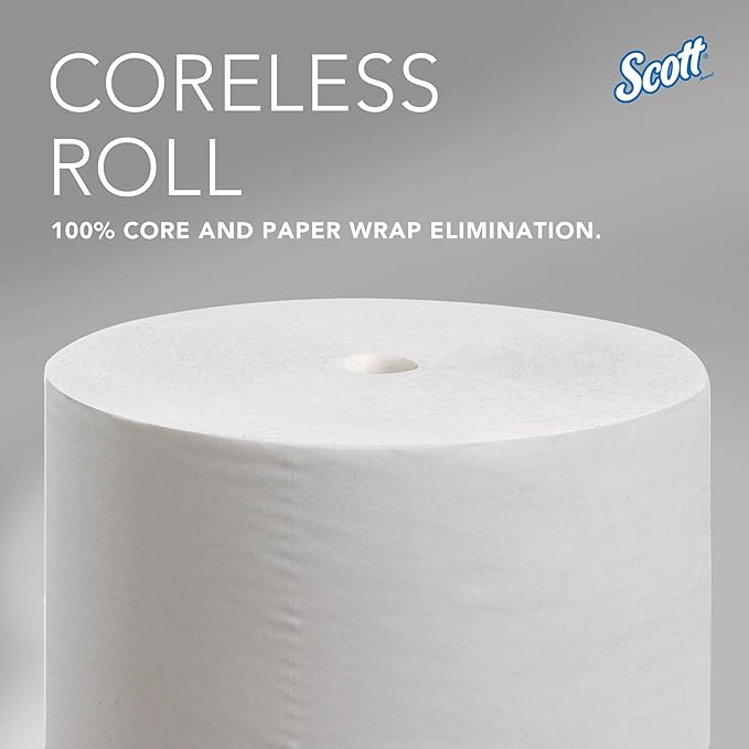 Scott Professional Essential Coreless High-Capacity Standard Roll Toilet Paper, Bulk (04007), 2-Ply, White (36 Rolls of 1,000 Sheets, 36,000 Sheet Total)