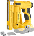 Nail Gun for Dewalt 20V Battery (Tool Only), 2 in 1 Cordless Brad Nailer/T50 Crown Stapler, Nail Gun Battery Powered with 2,000PCS Staples and Nails for Upholstery & Family DIY