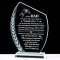 QIANWEI Fathers Day Dad Gifts from Daughter Son Wife Glass Plaque Dad Birthday Unique Gifts for Him, Present for Christmas Thanksgiving Valentines Day
