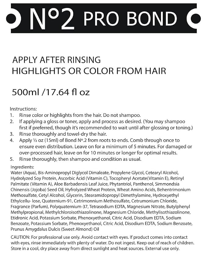 No.1 & No.2 Bond Hair Repair Set – Pre & Post Bleach Hair Treatment Set for Bond Protection, Strengthening & Color Safe Repair | Protects & Rebuilds