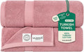 SALBAKOS 2-Piece 100% Turkish Cotton Bath Towels, Extra-Large 35x70, Rose | Oversized Bath Sheet Towel for Bathroom & Beach, Thick, Super Soft, Highly Absorbent, Premium Hotel Quality, Made in Turkey