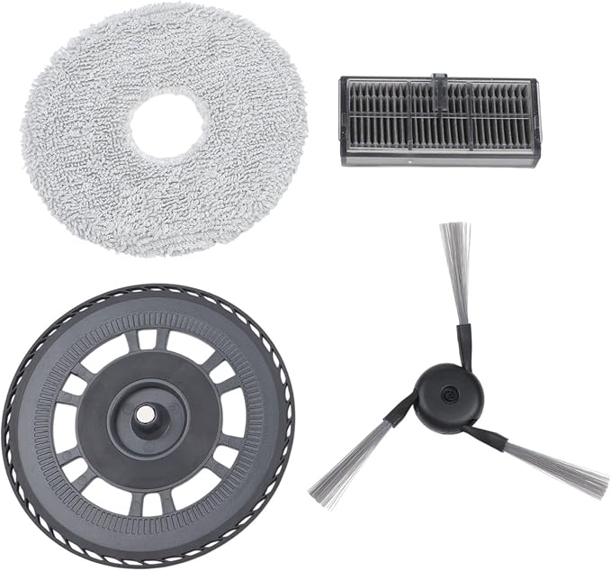 Replacement Parts Kit,For Mova P10-Pro Ultra,For P50-Pro Ultra Robot Vacuum | Includes for tricut Main Brush, Side Brushes, HEPA Filters, Mop Cloths & Dust Bags
