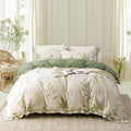 OAITE Duvet Cover Set Twin Size Floral Pattern 500 Thread Count Ultra Soft 100% Cotton Duvet Cover Sets 3-PC, Breathable Duvet Cover with Zipper Closure & Corner Ties