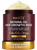 MAREE Deep Conditioning Hair Mask for Damaged Hair Treatment – Keratin Hair Care for Hydrating Growth Repair Moisturizing – Dry Curly Color Refreshing – 10 Fl Oz, Yellow