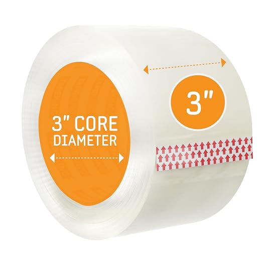 Tape King Clear Packing Tape 3 Inch Wide (24 Rolls) | Heavy Duty Packing Tape 2.7mil Strong Adhesive for Moving Boxes, Shipping Cartons, Office Use, Storage & Wrapping (1440 Yards)