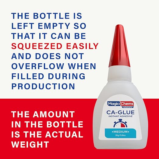 Magic Chems CA Glue with Activator Kit (2 x 0.8 oz Glue + 6.7 fl oz Activator), Cyanoacrylate Adhesive for 3D Printing & Acrylic, Strong Bond Super Glue Accelerator Set (1 Pack)