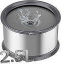 2.5L Stainless Steel Dog Water Bowl, No Spill Water Bowl for Dogs | Large Capacity, Slow Drinking Feeder, Splash Proof, with Anti-Slip Mat, Dishwasher Safe, Sturdy, Suitable for Mess Drinkers
