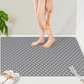OTHWAY Large Shower Mat, 47"x 32" TPE Shower Mat Non Slip, Heavy Shower Floor Mat with Drain Holes and Suction Cups, No Odor Shower Mats for Inside Shower for Elderly Bathroom(D-Grey)