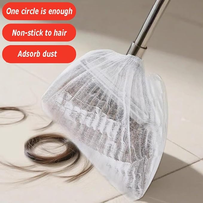 Disposable Broom Covers for Floor Carpet Cleaning, for Pet Owners & Home Users, 100 Pcs Non-Woven Elastic Sweeper Sheets for Hair Dust & Lint (1000pcs)