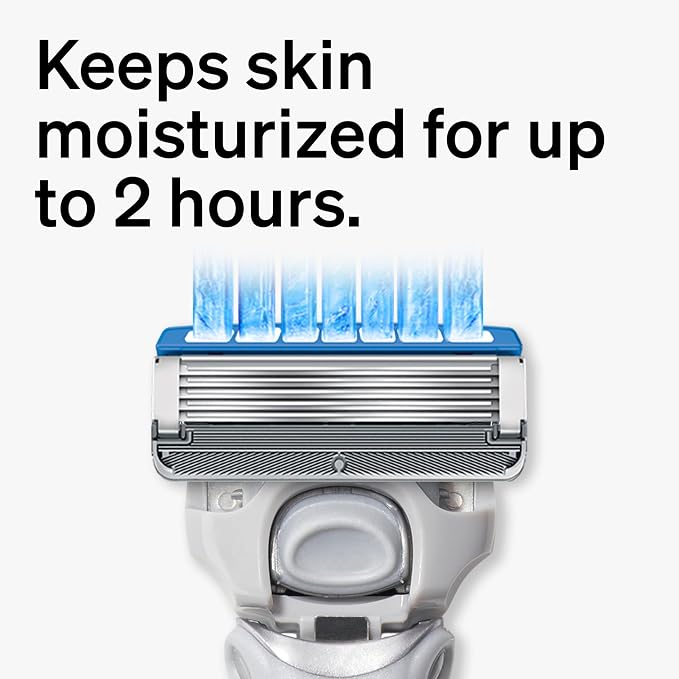 Schick Hydro Dry Skin Razors for Men | 5-Blade Mens Razors for Shaving, 1 Mens Razor Handle with 17 Razor Blades Refills