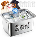 3 Gallon Stainless Steel Dog Water Fountain for Large Dogs