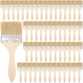 120PCS Chip Brushes 3 Inch Bulk Chip Paint Brushes Bulk Paint Brushes Wooden Stain Brushes Flat Art Applicators for Paint, Glues, Varnish, Art and Crafts Supplies