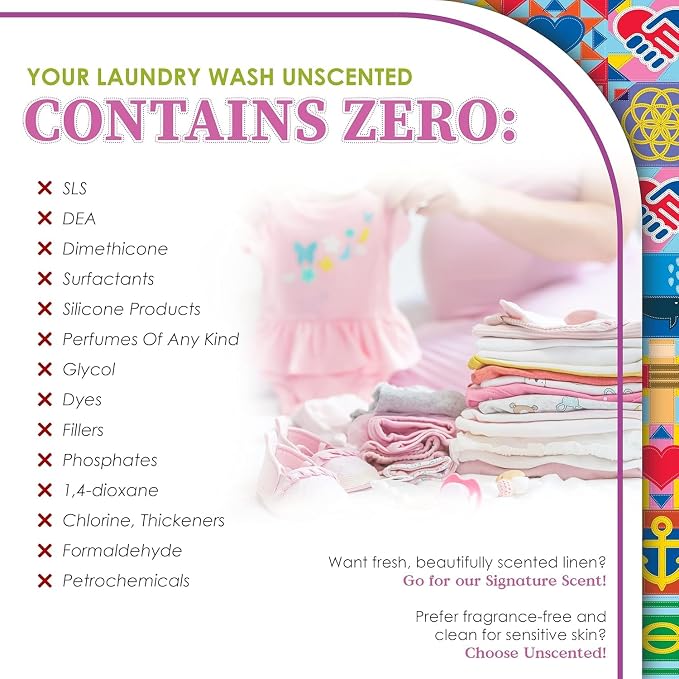 Truly Free Natural Fabric Softener | Non-Toxic for Babies & Kids Sensitive Skin | Plant-Based Laundry Softening Conditioner | Safe, Gentle & Chemical-Free | Unscented | 4 Pack Refill
