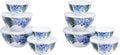 Amazon Basics Mixing Bowls with Lids, Nesting Melamine Serving Bowls, Non-Slip Base, BPA Free, Dishwasher Safe, 5 Sizes, Hydrangea Floral, Set of 10 (Pack of 2)