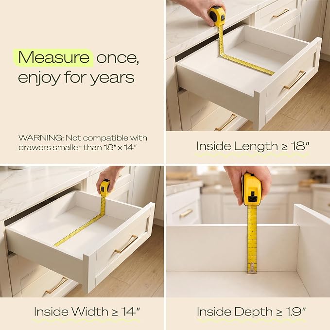Drawer Organizer with Knife Block for Kitchen Organization, Bamboo Silverware Drawer Organizer, Compact Bamboo Cutlery Tray for Flatware and Utensils, Removable 7-Slot Knife Block for Kitchen Drawers