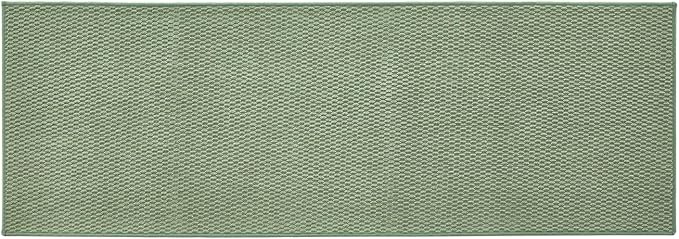 TYUU Bathroom Runner Rugs, Long Bath Mat Runner Washable Thin Quick Dry Low Pile Bathroom Runner Rugs Non Slip, Sage Green 24"x70"