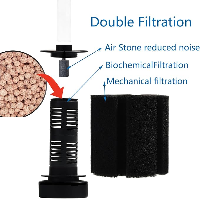 ALEGI Aquarium Large Sponge Filter 100 Gallon, 80 Gallon Sponge Filter with Air Stone for Large Fish Tank (1 pcs)