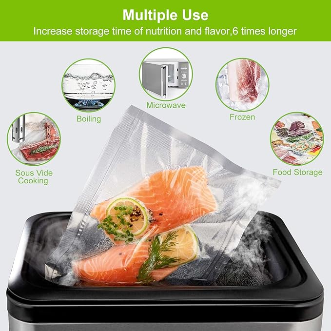 MAGIC SEAL Vacuum Sealer Bags, 3 Rolls 10’’ x 16.4’ Textured Vac Seal Bags for Food Storage, Meal Prep or Sous Vide, BPA Free, Commercial Grade - Not Work with MS175 Nozzle Sealers