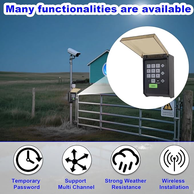 Gh ost Gate Opener Keypad AXWK Wireless Waterproof Cover for Automatic Gate