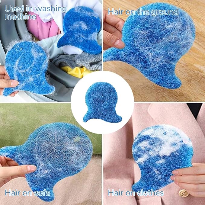Pet Hair Remover for Laundry, Reusable Laundry Pet Hair Catcher, Pet Fur & Lint Collector for Washer, Washable Hair Removal Tool