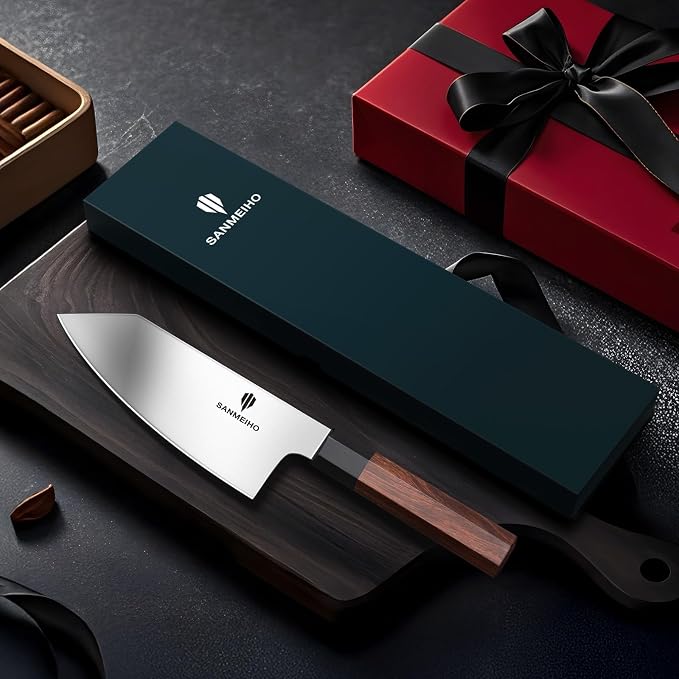 6 Inch Chef Knife for Small Hands, Japanese High Carbon Steel | Kitchen Knife Multi-function Mini Size Sharp Cooking & Sashimi Knife with Ergonomic Red Sandalwood Handle