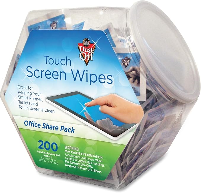 Monitor Wipes, Anti-Static, 5"x6", 200/PK, Sold as 1 Carton (1)