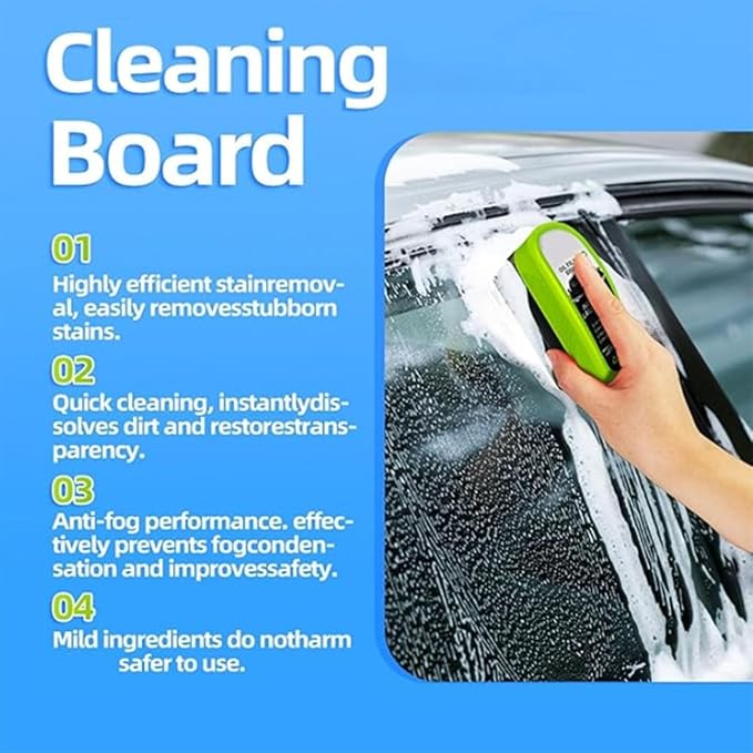 Oil-Free Car Glass Cleaner Brushes, 2026 New Oil Film Brush 2.0, Automotive Oils Film Cleaning Brush for Car Window, Universal Glass Cleaning Board