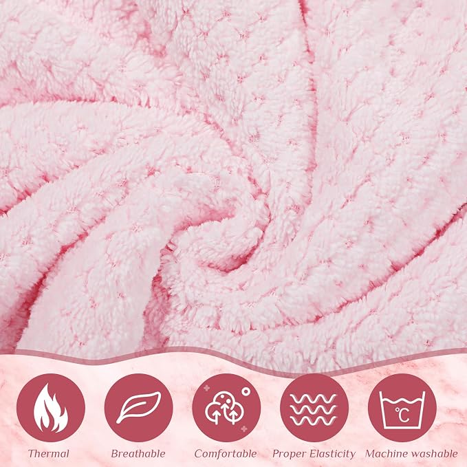4 Pcs Towel Wrap for Women Waffle Spa Robe with Adjustable Closure Elastic Top Lightweight Wraps for Bath Shower