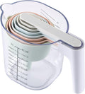 COOK WITH COLOR Measuring Cup Set - 9 PC. Nesting Stackable Liquid Measure Cup, Dry Measuring Cups and Spoons with Funnel and Scraper (Pastel)
